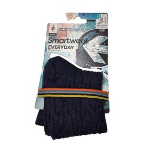 Smartwool Everyday Size Small Zero Cushion Crew Height Navy Blue NWT